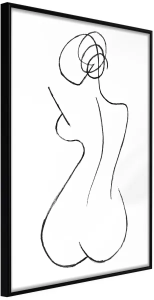 ARTGEIST Plakat med ramme - Hourglass Guld med passepartout 20x30