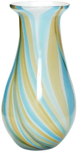 Hübsch Kaleido Vase Blå/Gul